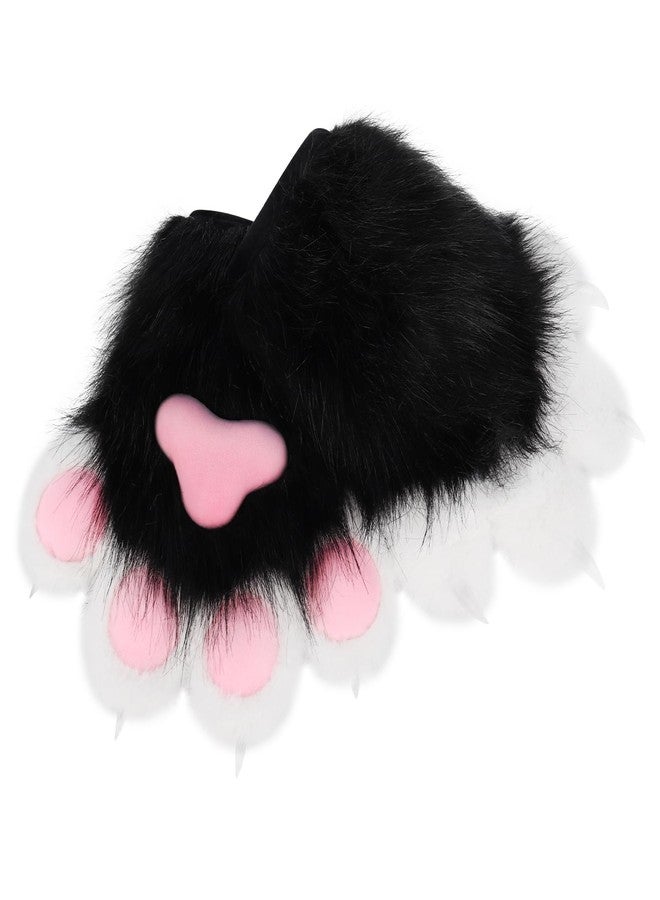 HAOAN Furry Faux Fur Fox Cat Paws Gloves Animal Fursuit Mittens Halloween Christmas Cosplay Costume Props - Image 4
